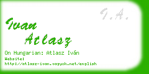 ivan atlasz business card