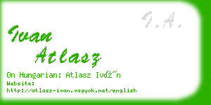 ivan atlasz business card